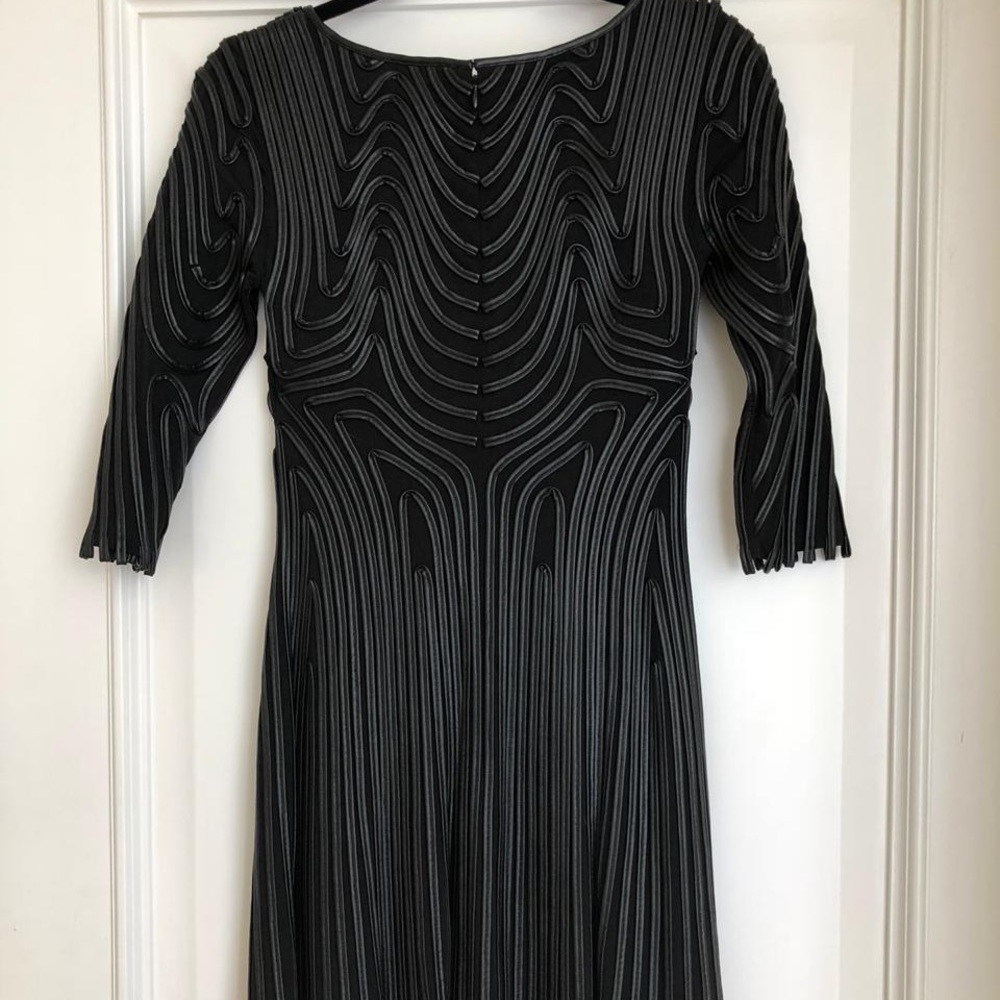 Adolfo Dominguez Couture Leather Dress Sz 4